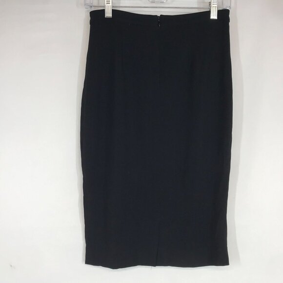 A.L.C. -WOMEN'S 0 - BLACK SEQUIN VISCOSE LINED PENCIL SKIRT - Picture 4 of 8